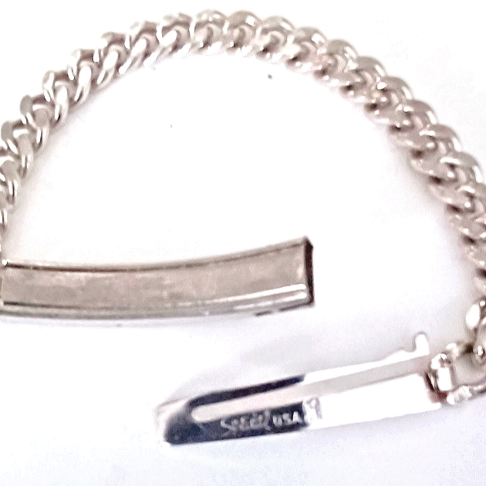 Vintage Silver Speidel chain link name bracelet - Picture 2 of 6